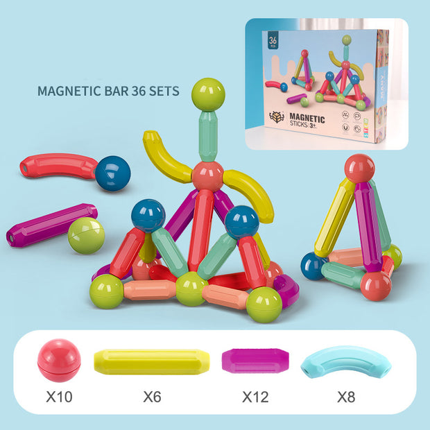 a set of magnetic balls and a set of magnets